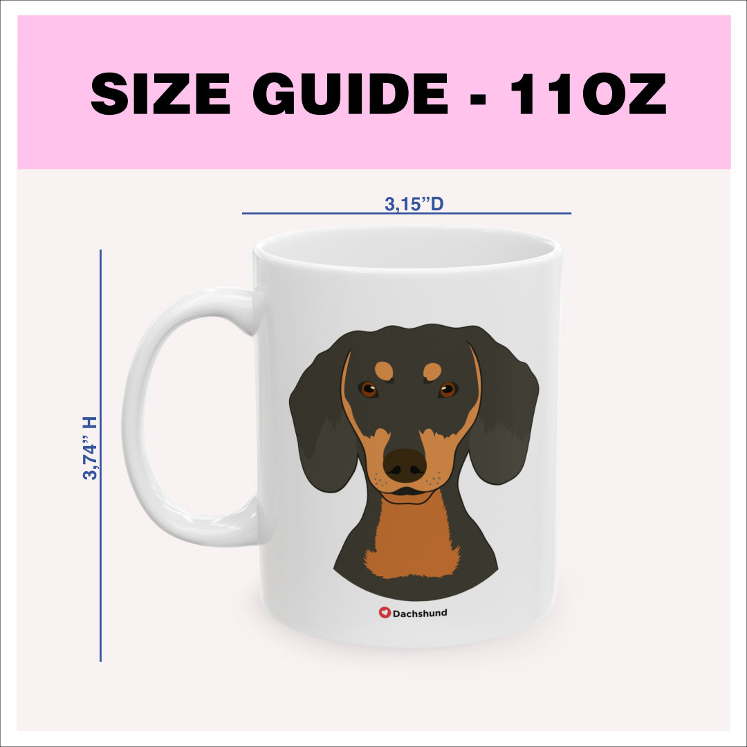 Mug 11oz Size Guide 3.74 H x 3.15 D