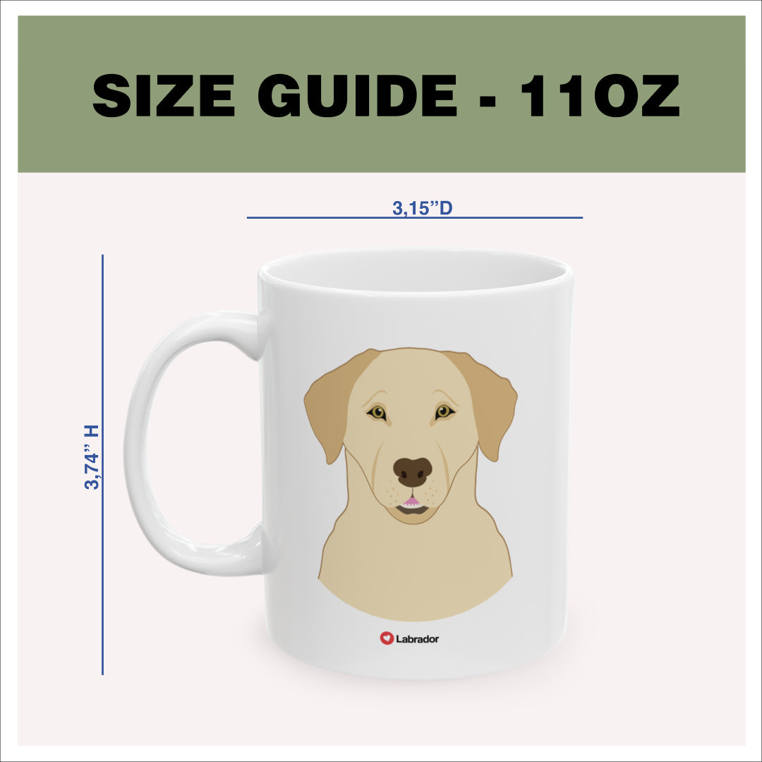 Mug 11oz Size Guide 3.74 H x 3.15 D