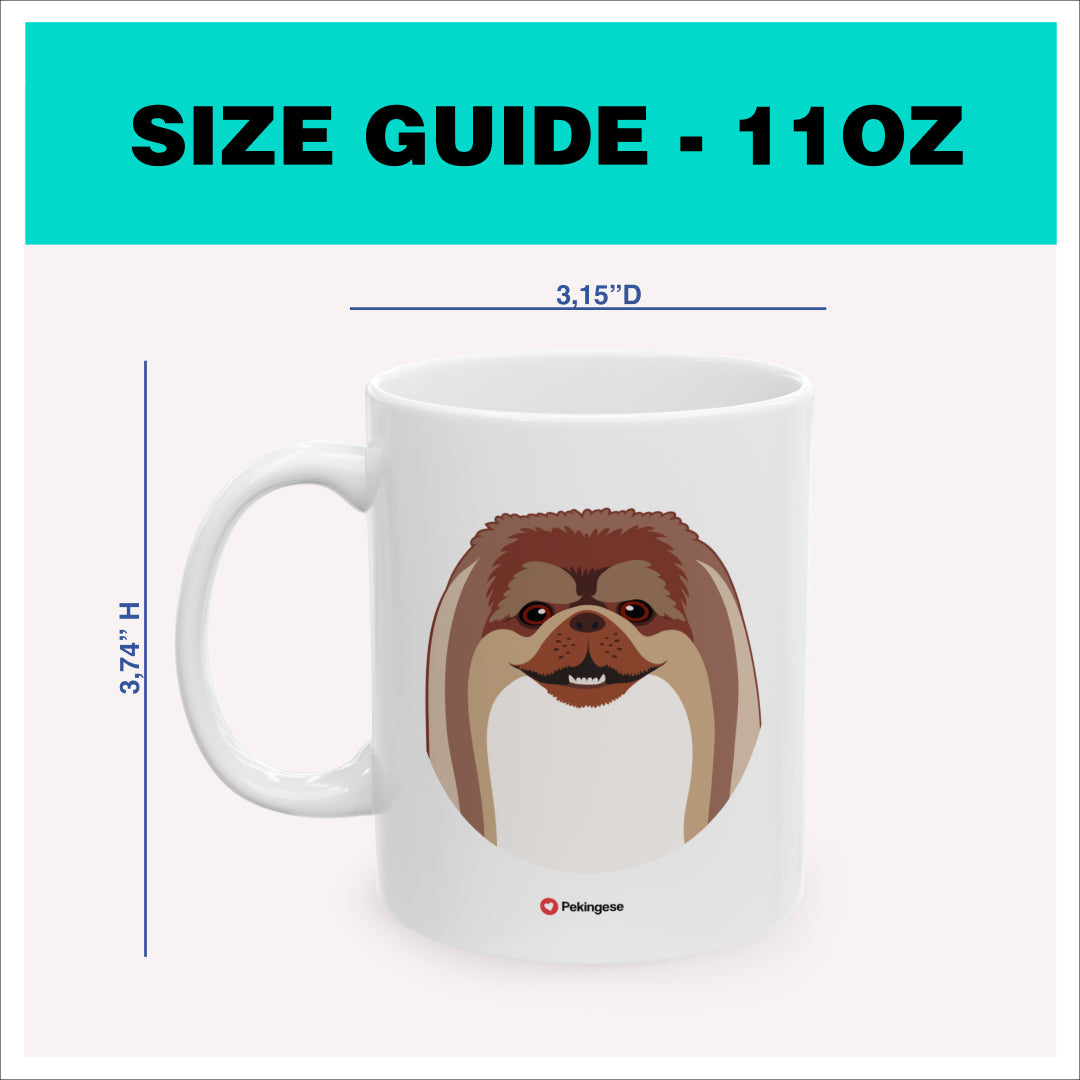 Mug 11oz Size Guide 3.74 H x 3.15 D