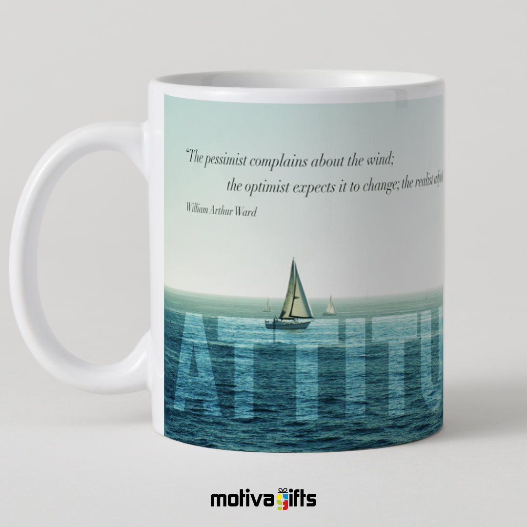 William Arthur Ward Attitude Quote Inspiration Mug, Left side, wraparound design