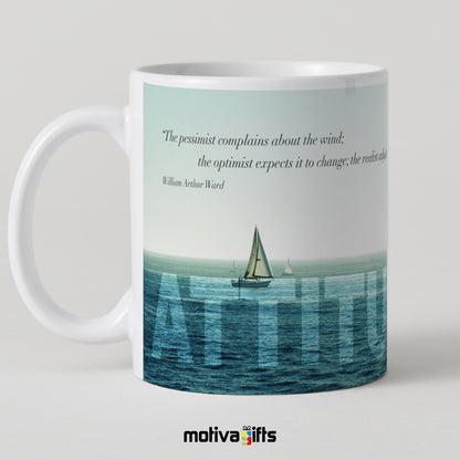 William Arthur Ward Attitude Quote Inspiration Mug, Left side, wraparound design