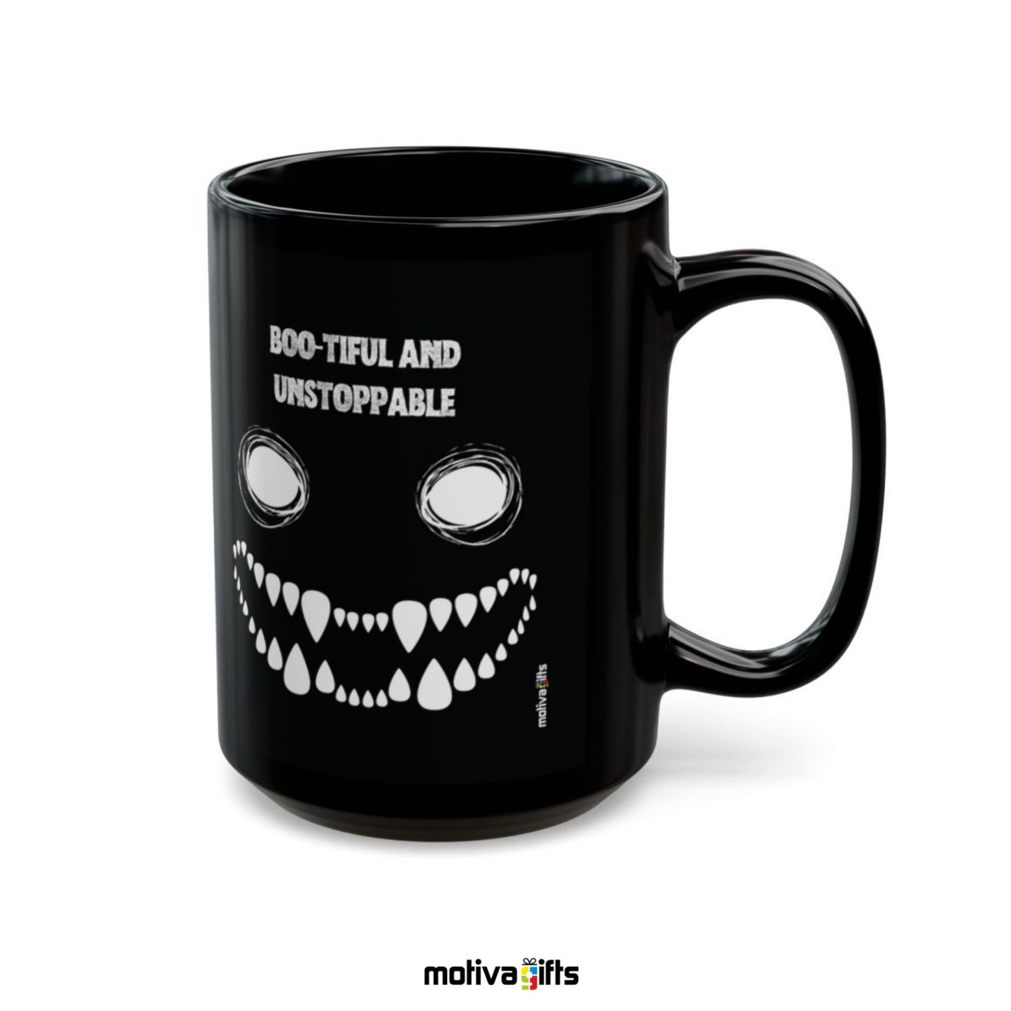 Boo-tiful and unstoppable, black, 15 oz, mug 