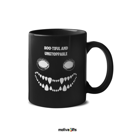 Boo-tiful and Unstopabble Mug ,Black,11 oz, Motiva Gifts