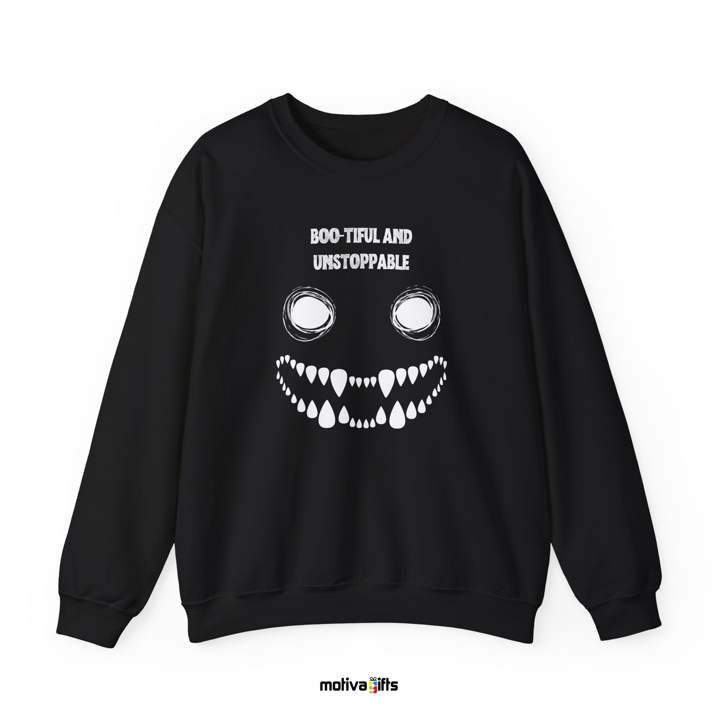 Boo-tiful and Unstoppabble Unisex black Crewneck Sweatshirt 