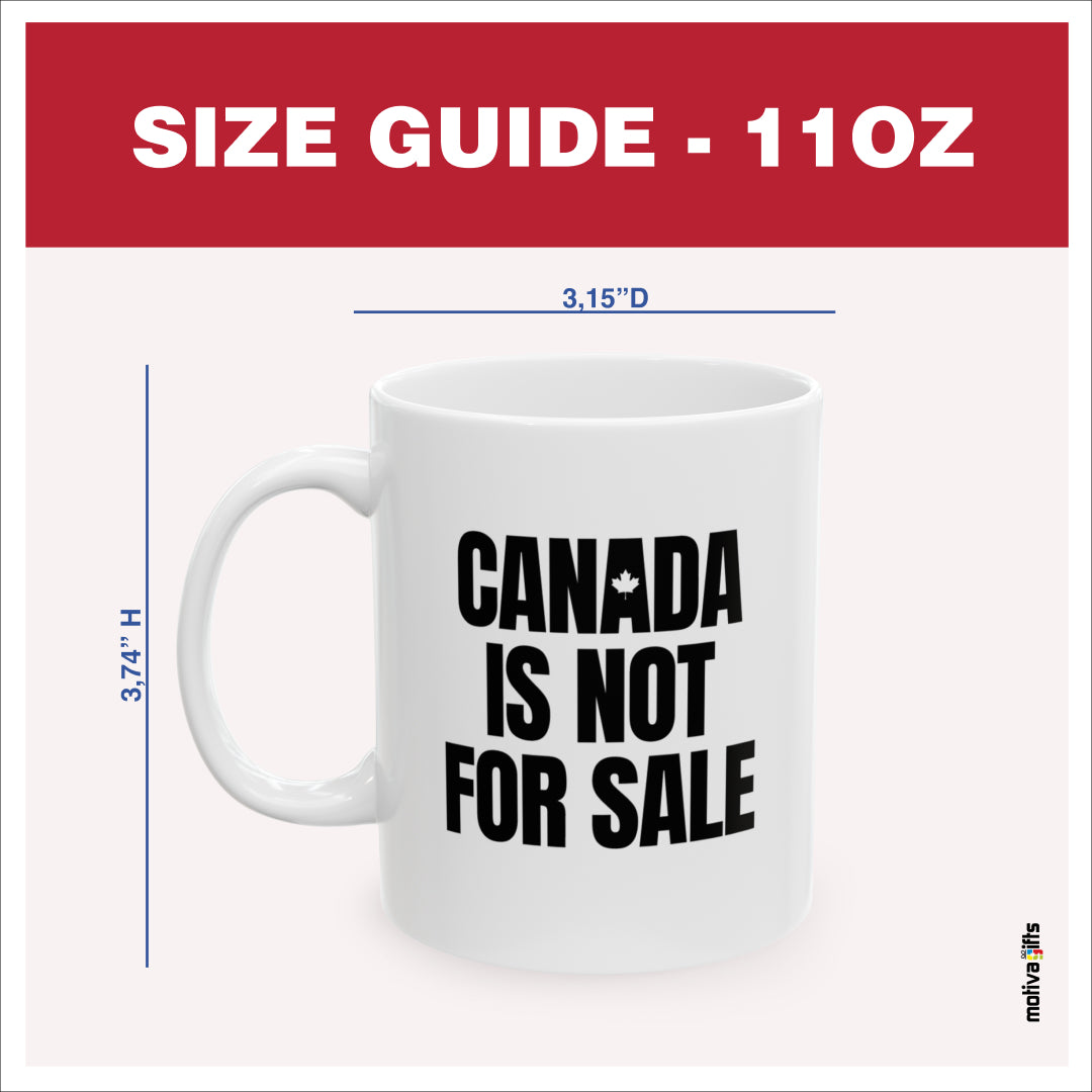 Mug 11oz Size Guide 3.74 H x 3.15 D