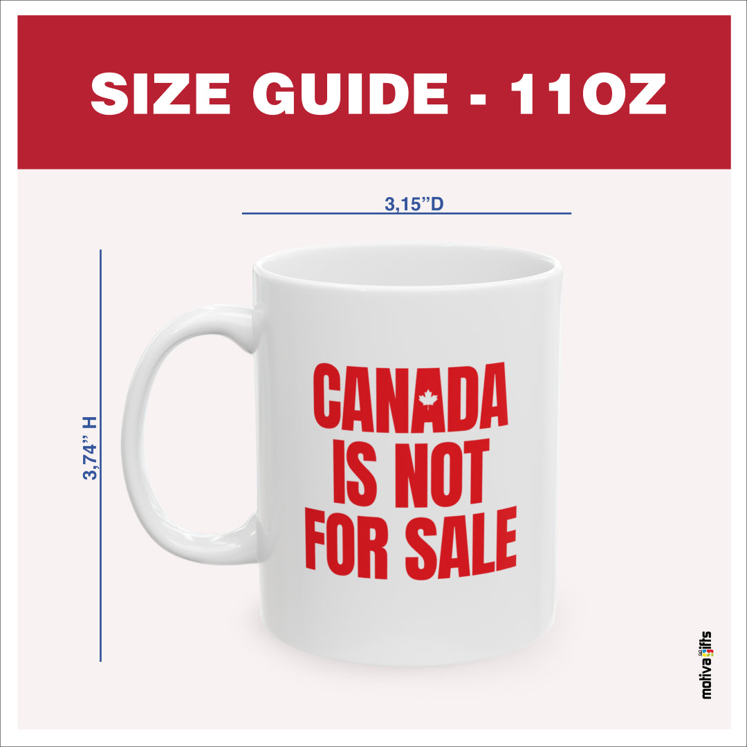 Mug 11oz Size Guide 3.74 H x 3.15 D