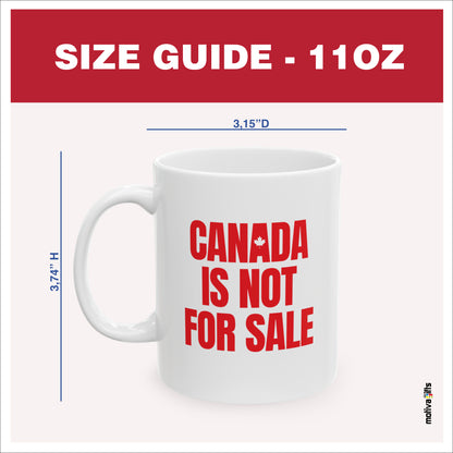 Mug 11oz Size Guide 3.74 H x 3.15 D