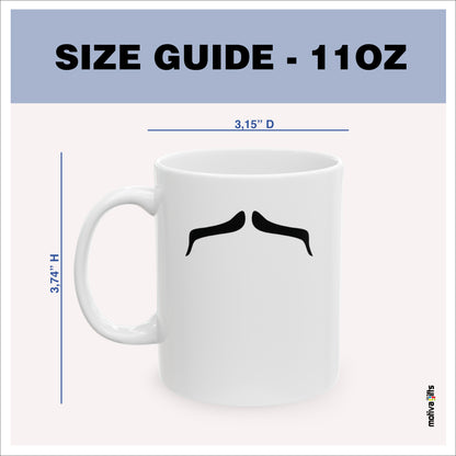 Size guide - 11 oz mug - 3.74H x3.15D