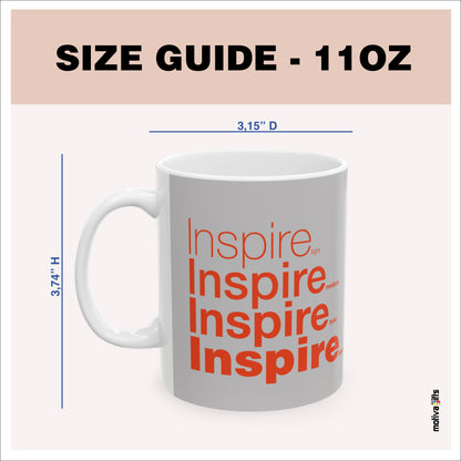 Size guide - 11 oz mug - 3.74H x3.15D