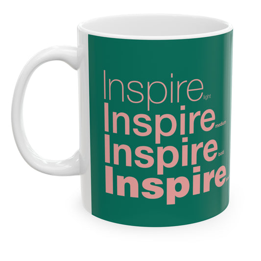 Inspire Green Wraparound 11 oz Ceramic Mug