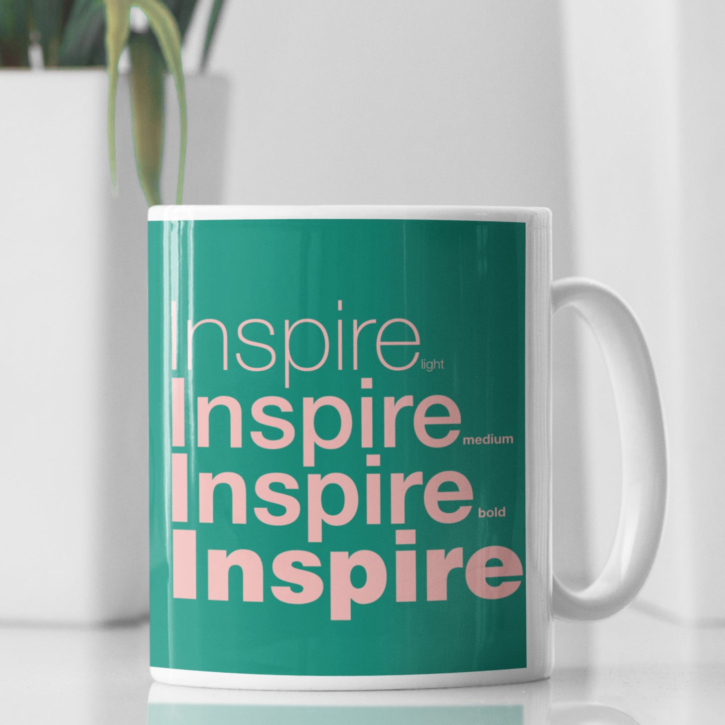 Right View Inspire Green 11oz Mug 