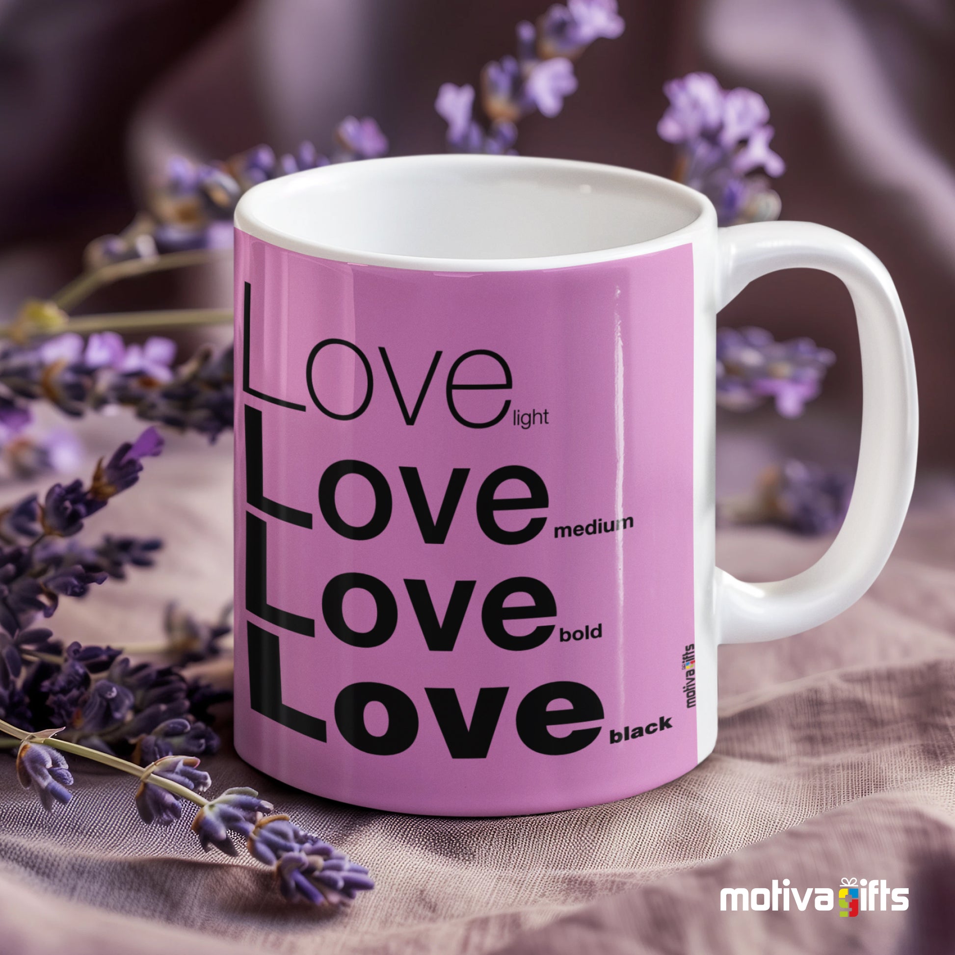 Love Motivate Words Pink Right View - Motiva Gifts