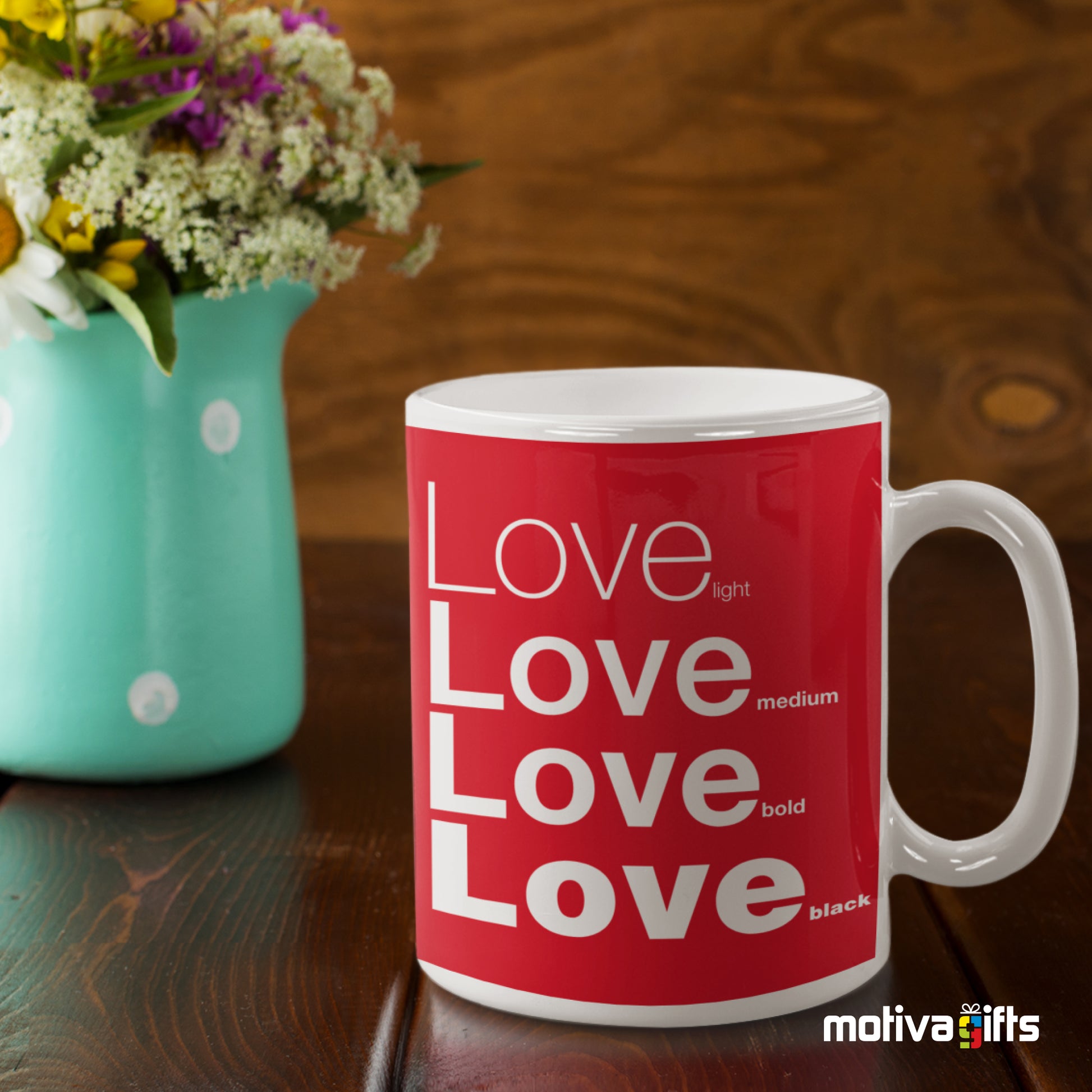 Love Motivate Words Red Right View - Motiva Gifts