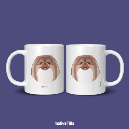 Discover the Love Dog Collection at Motiva Gifts - Featuring a  Pekingese design, 11 oz Ceramic Mug. Our white ceramic mug is perfect for both hot and cold beverages, and it is dishwasher, microwave safe. Available at Motiva Gifts - Shop Now!