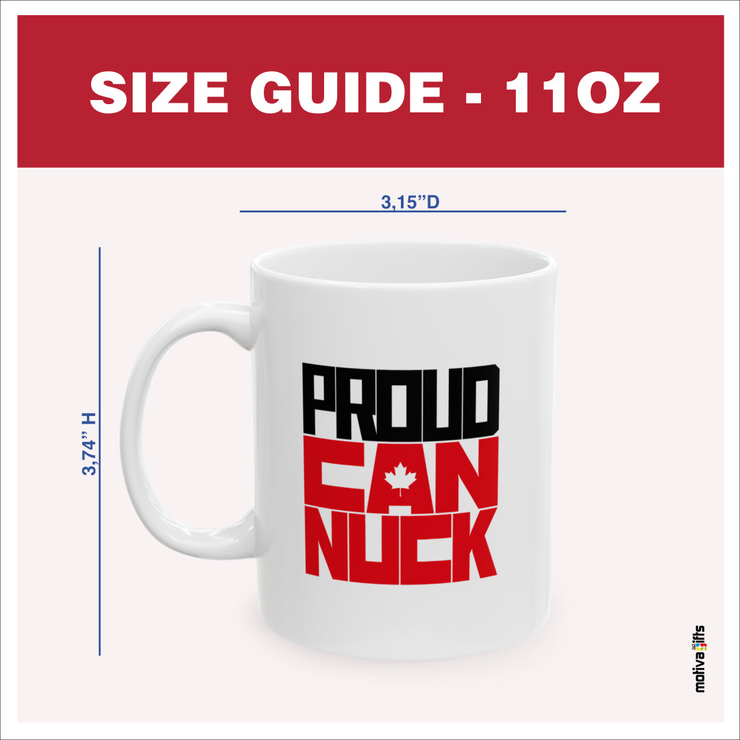 Mug 11oz Size Guide 3.74 H x 3.15 D