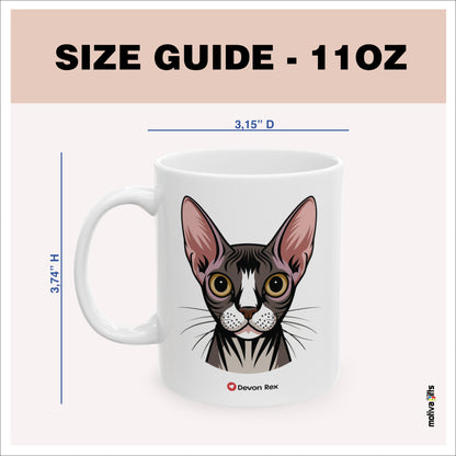 Size guide - 11 oz mug - 3.74H x3.15D