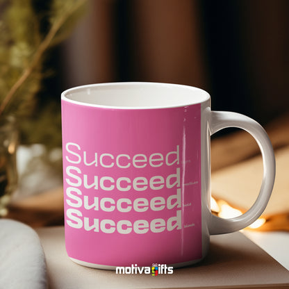 Succeed Motivate Words Pink Right View - Motiva Gifts