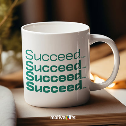 Succeed Motivate Words White Right View - Motiva Gifts