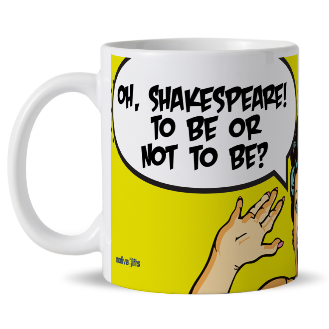 Oh, Shakespeare! To be or not to be? Wraparound 11 oz Ceramic Mug from Vintage Vibes Collection