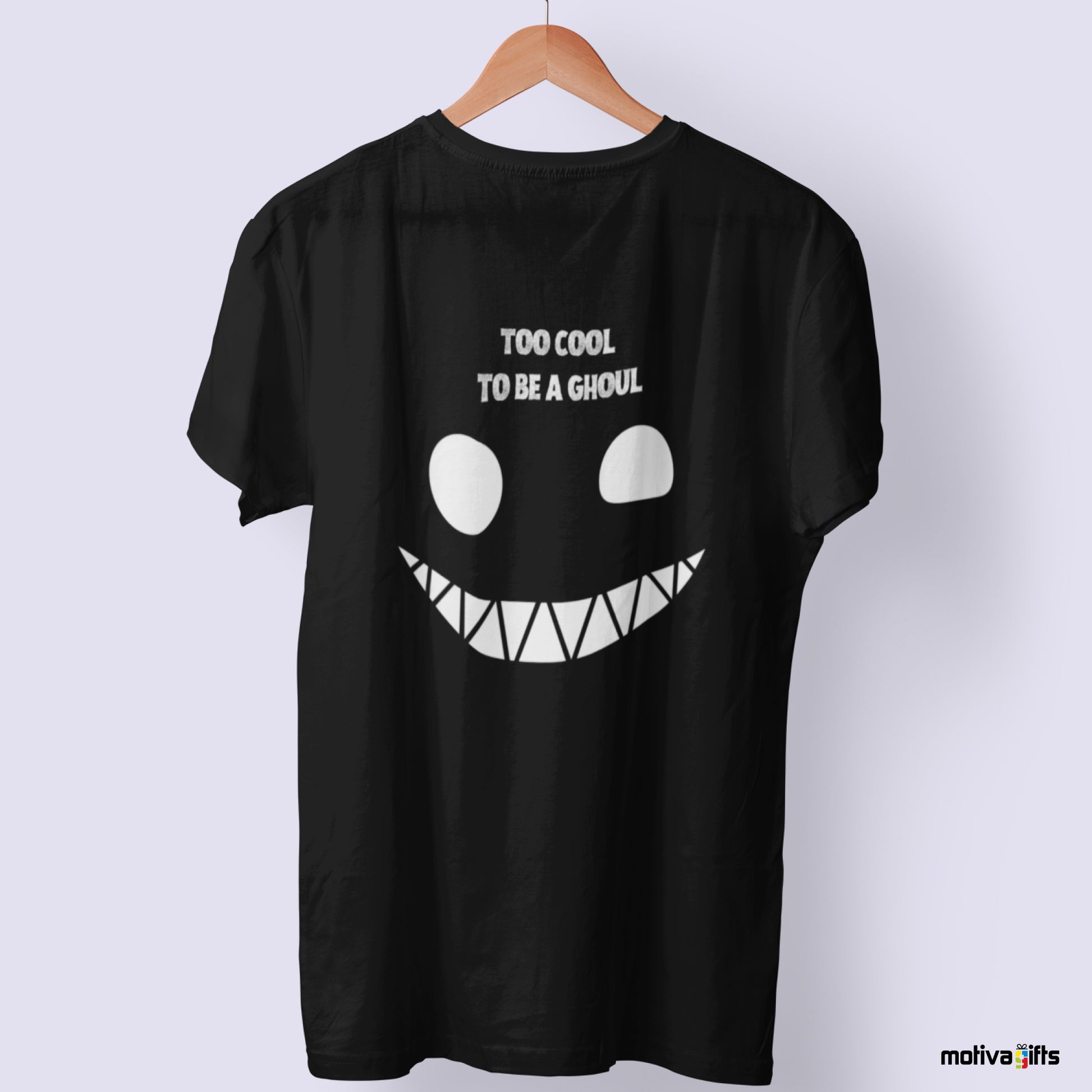 Too Cool to Be a Ghoul Unisex black Crewneck Tshirt