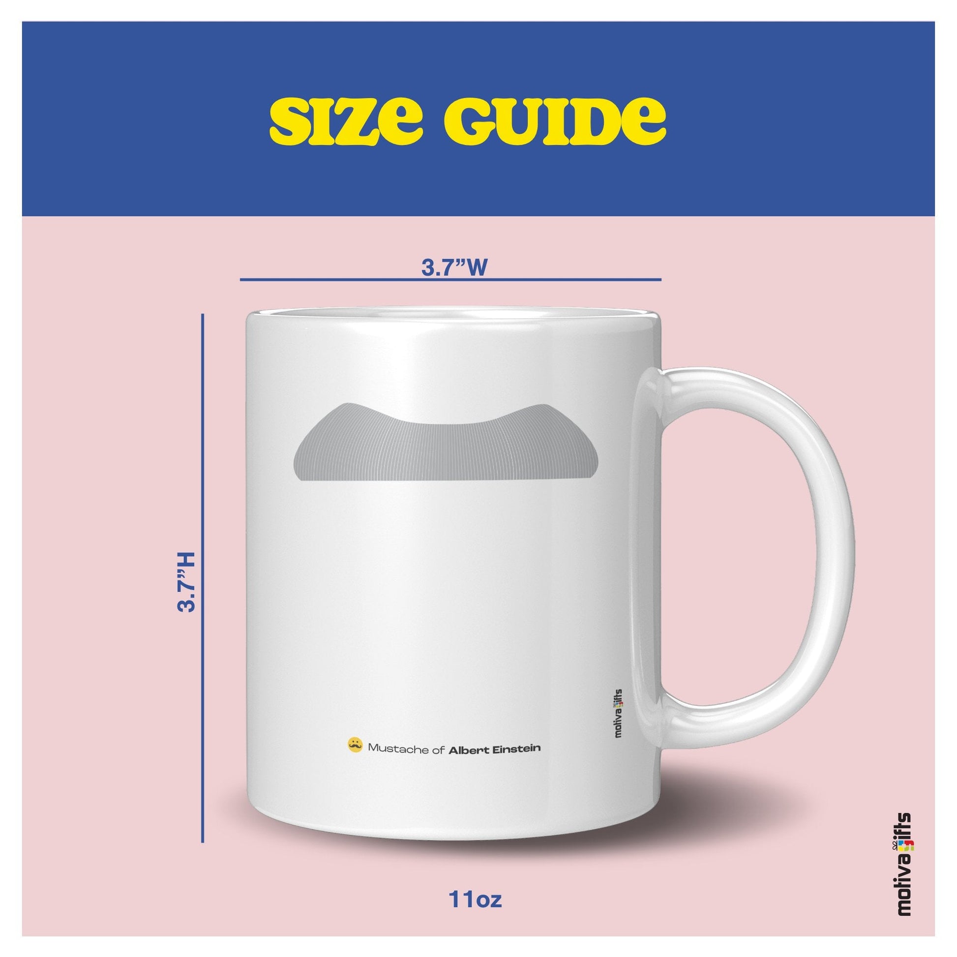 Albert Einstein Mustache Mug Mug - #product_colour# #product_position# Motiva Gifts