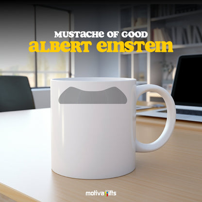 Albert Einstein Mustache Mug Mug - #product_colour# #product_position# Motiva Gifts