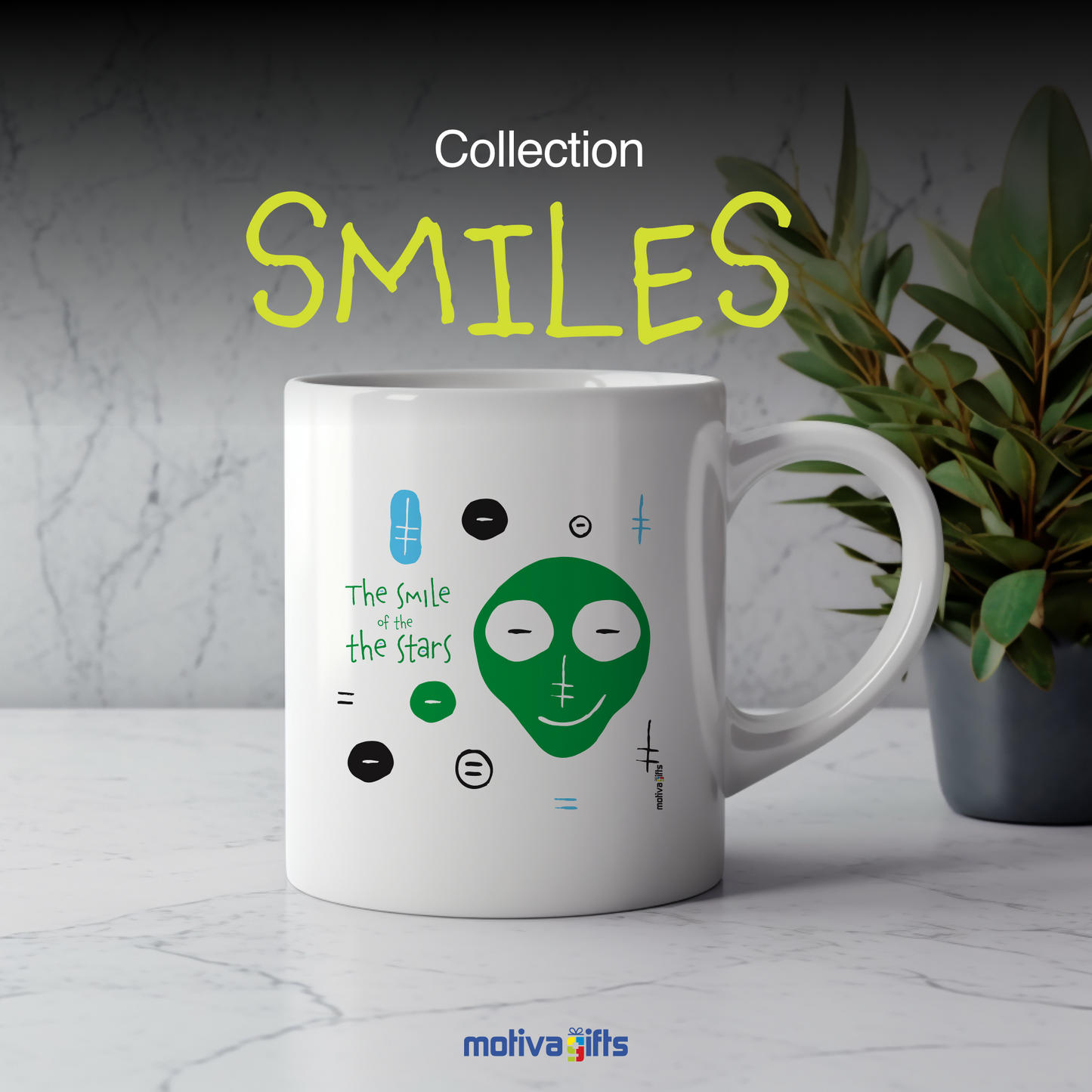 Smile of the Stars Mug - Front view - Motiva Gifts