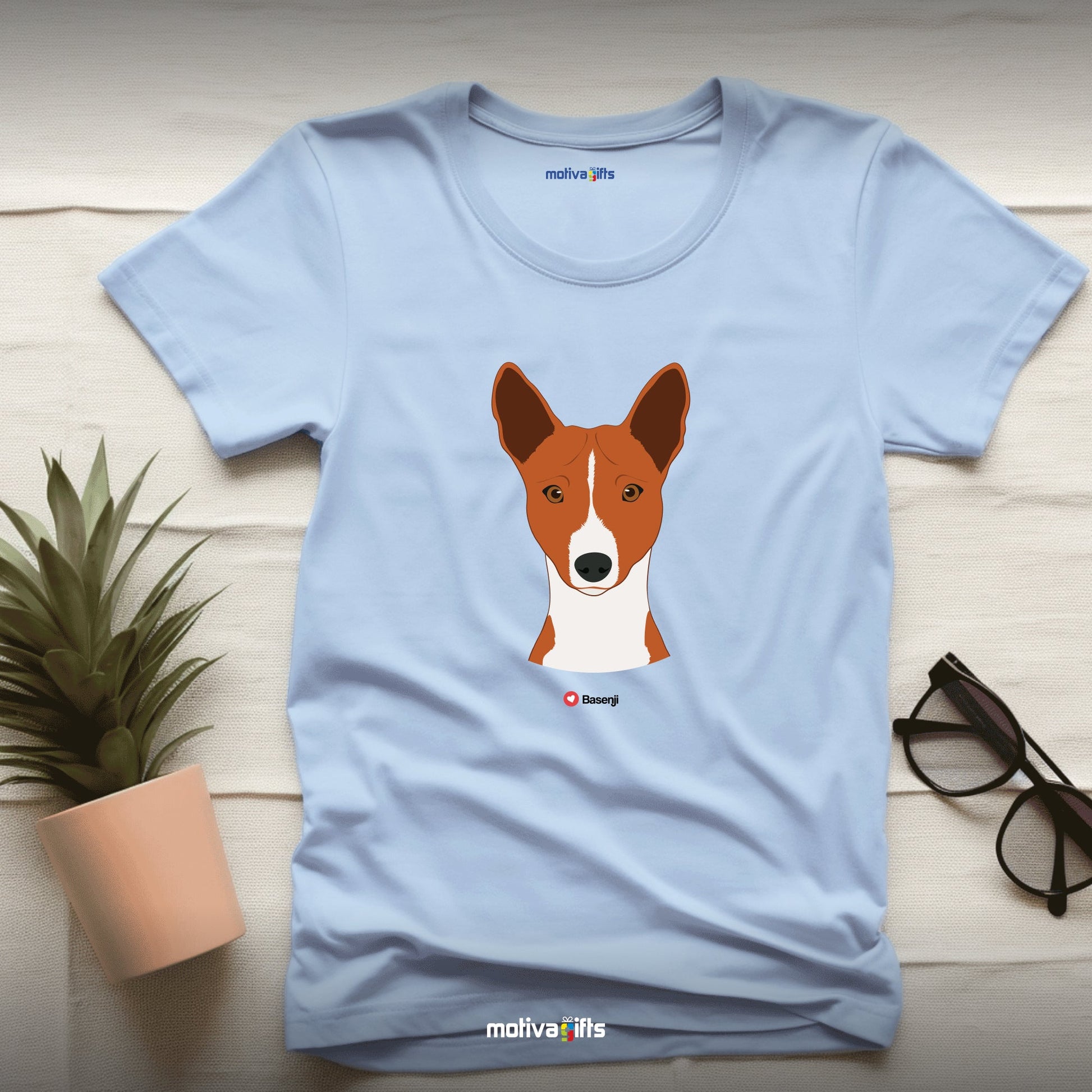 Basenji Tshirt Love Dogs T - Shirt - #product_colour# #product_position# Motiva Gifts