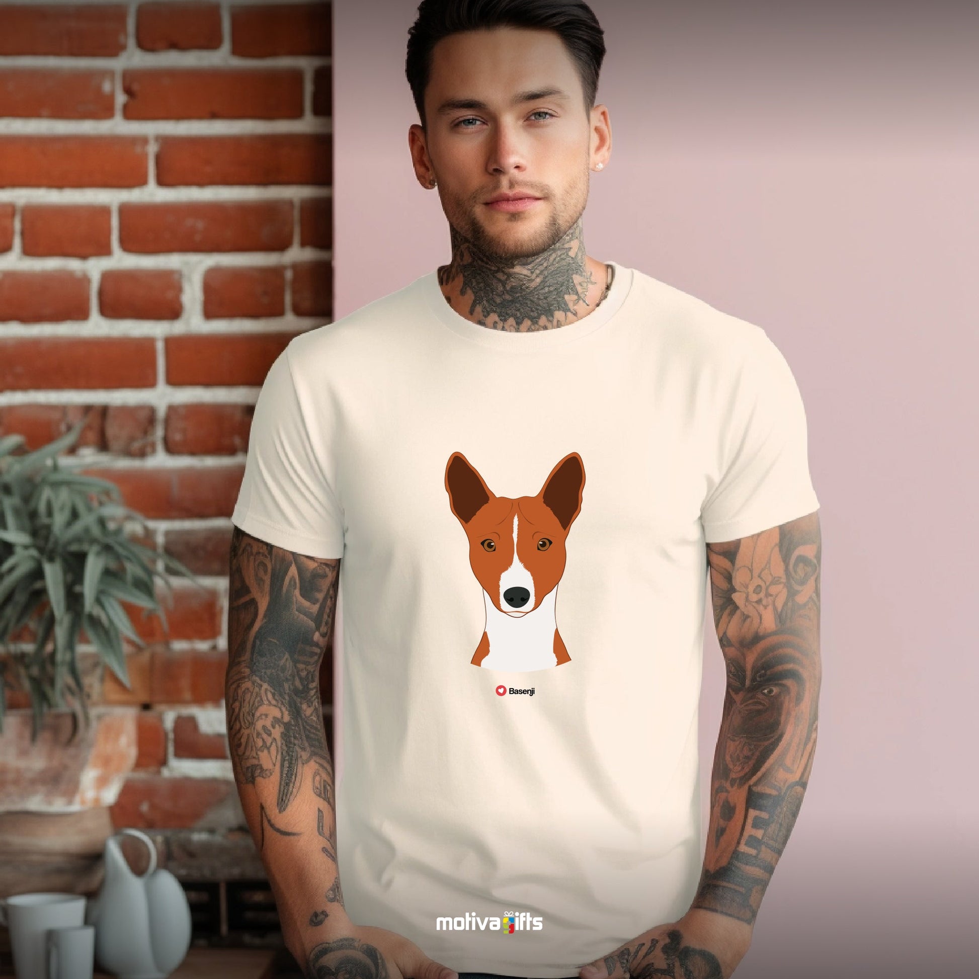 Basenji Tshirt Love Dogs T - Shirt - #product_colour# #product_position# Motiva Gifts