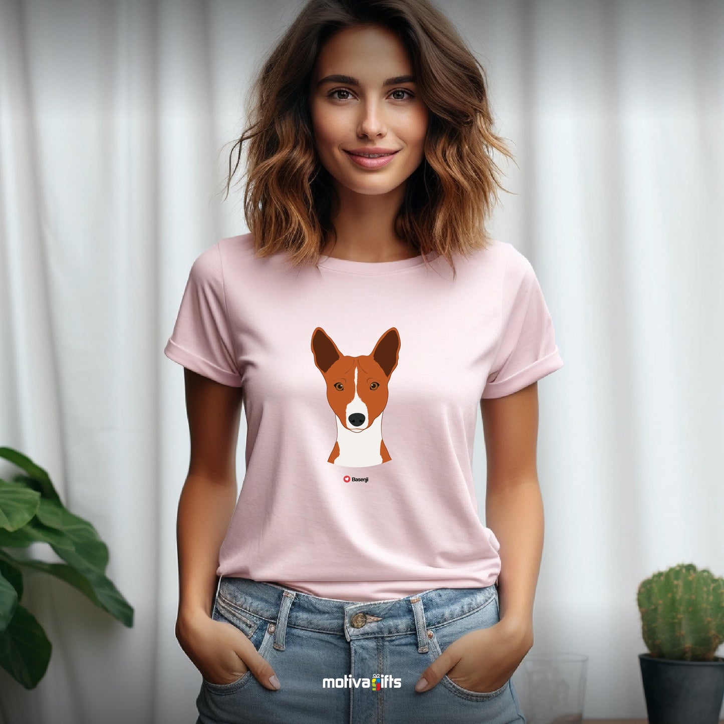 Basenji Tshirt Love Dogs T - Shirt - #product_colour# #product_position# Motiva Gifts