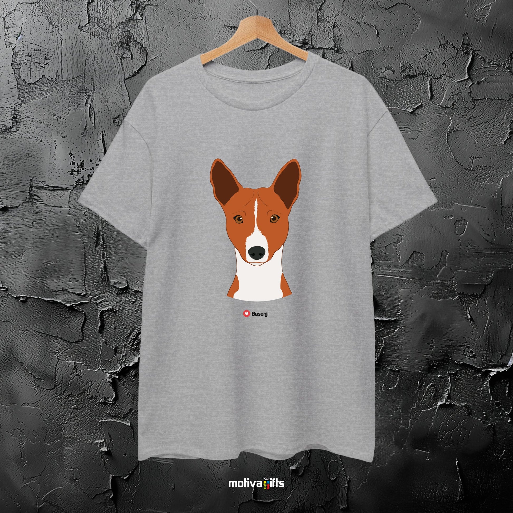 Basenji Tshirt Love Dogs T - Shirt - #product_colour# #product_position# Motiva Gifts