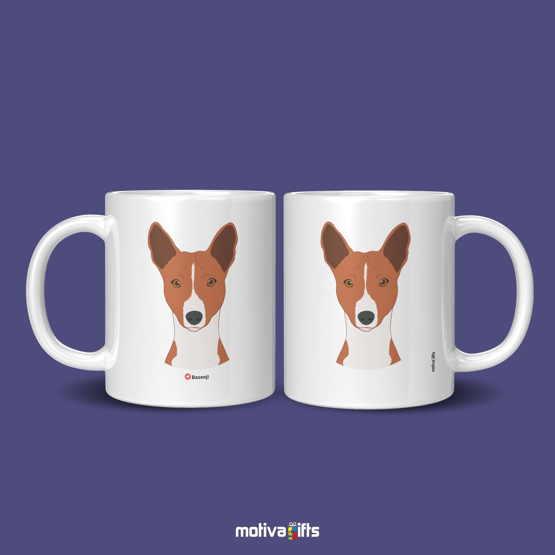 Basenji White 11oz Mug-Motiva Gifts