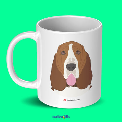 Basset Hound Mug Mug - #product_colour# #product_position# Motiva Gifts