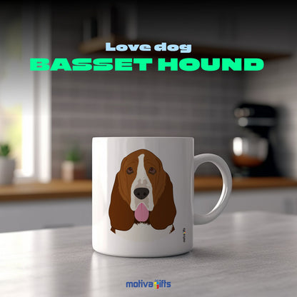 Basset Hound Mug Mug - #product_colour# #product_position# Motiva Gifts