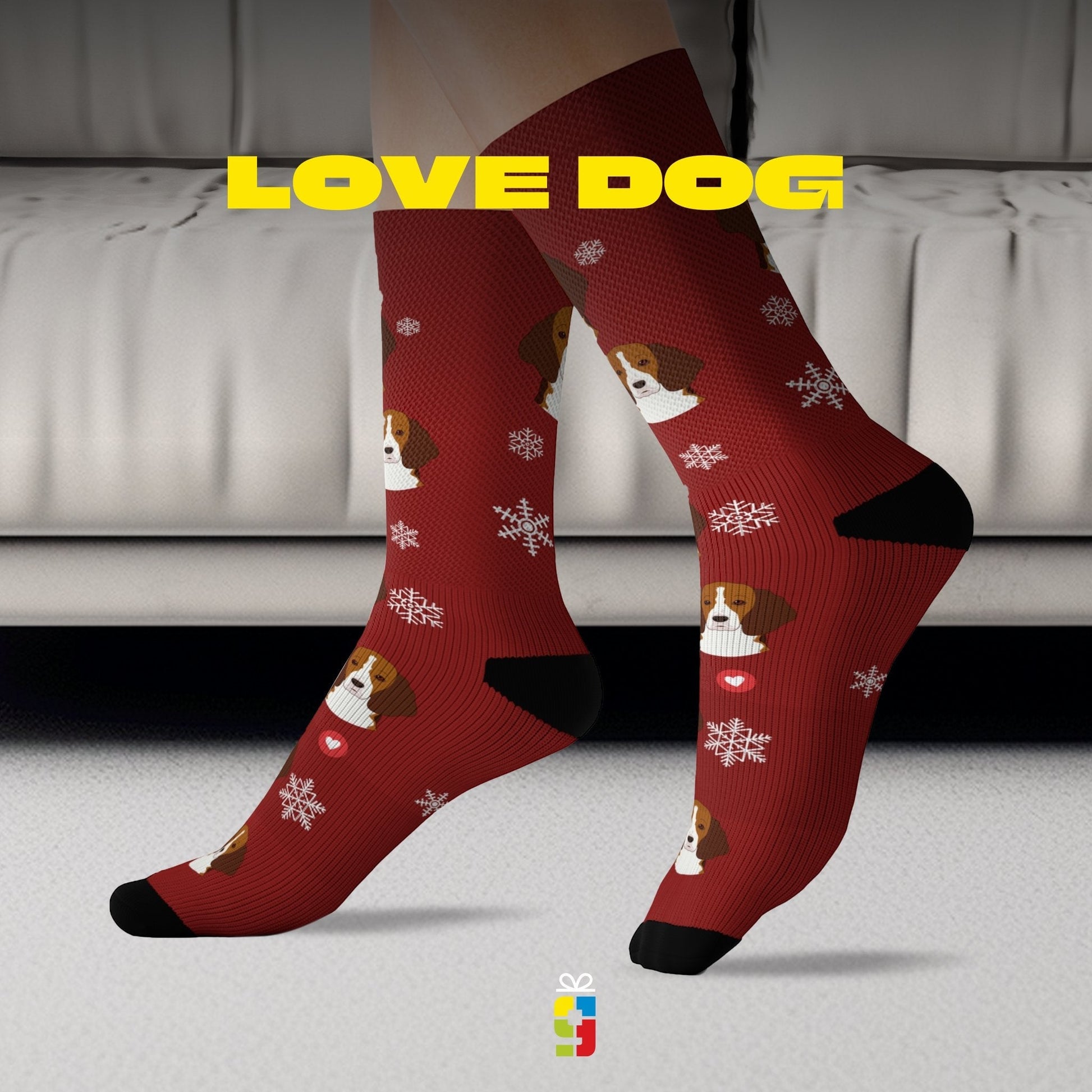 Beagle Socks Socks - #product_colour# #product_position# Motiva Gifts