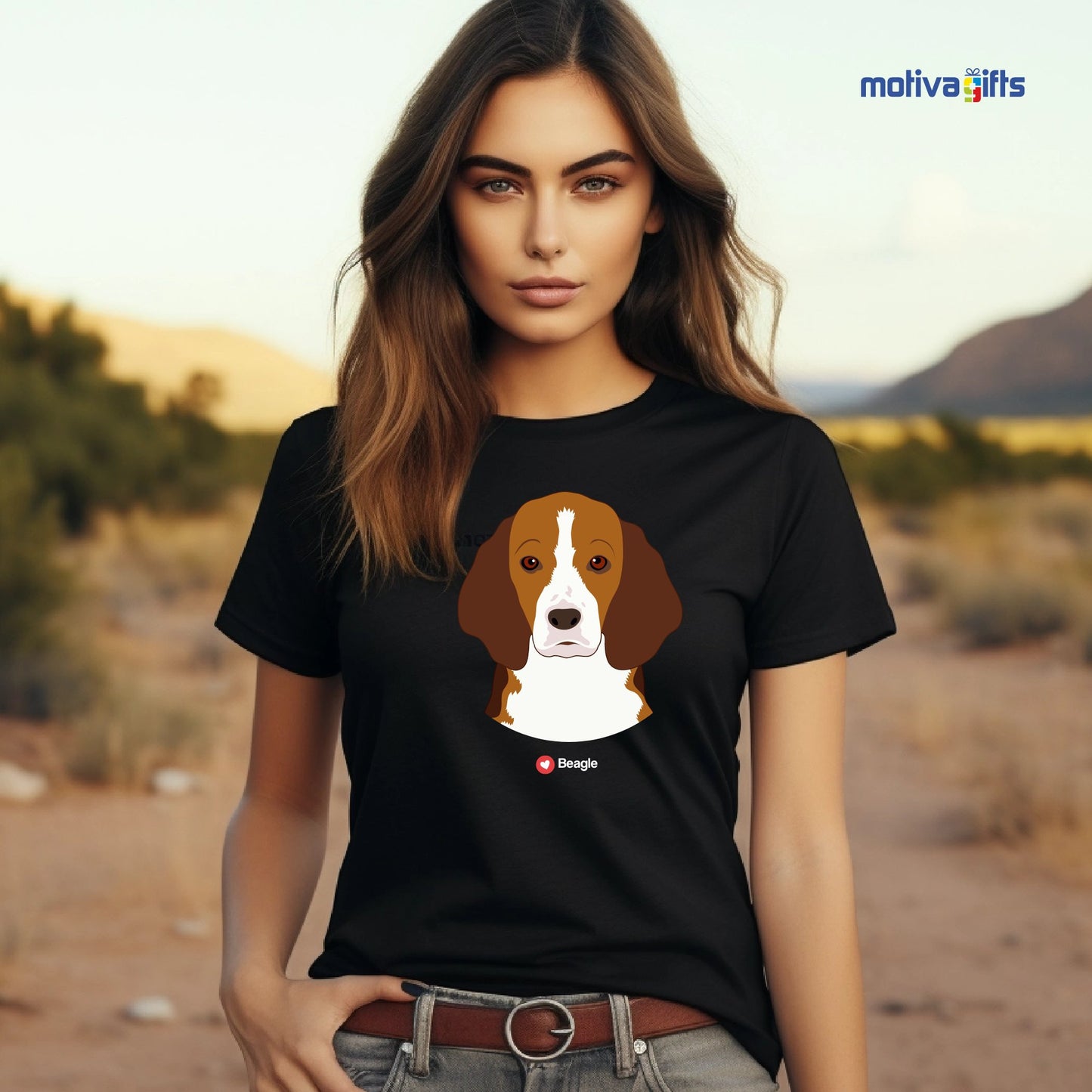 Beagle Tshirt Love Dogs T - Shirt - #product_colour# #product_position# Motiva Gifts