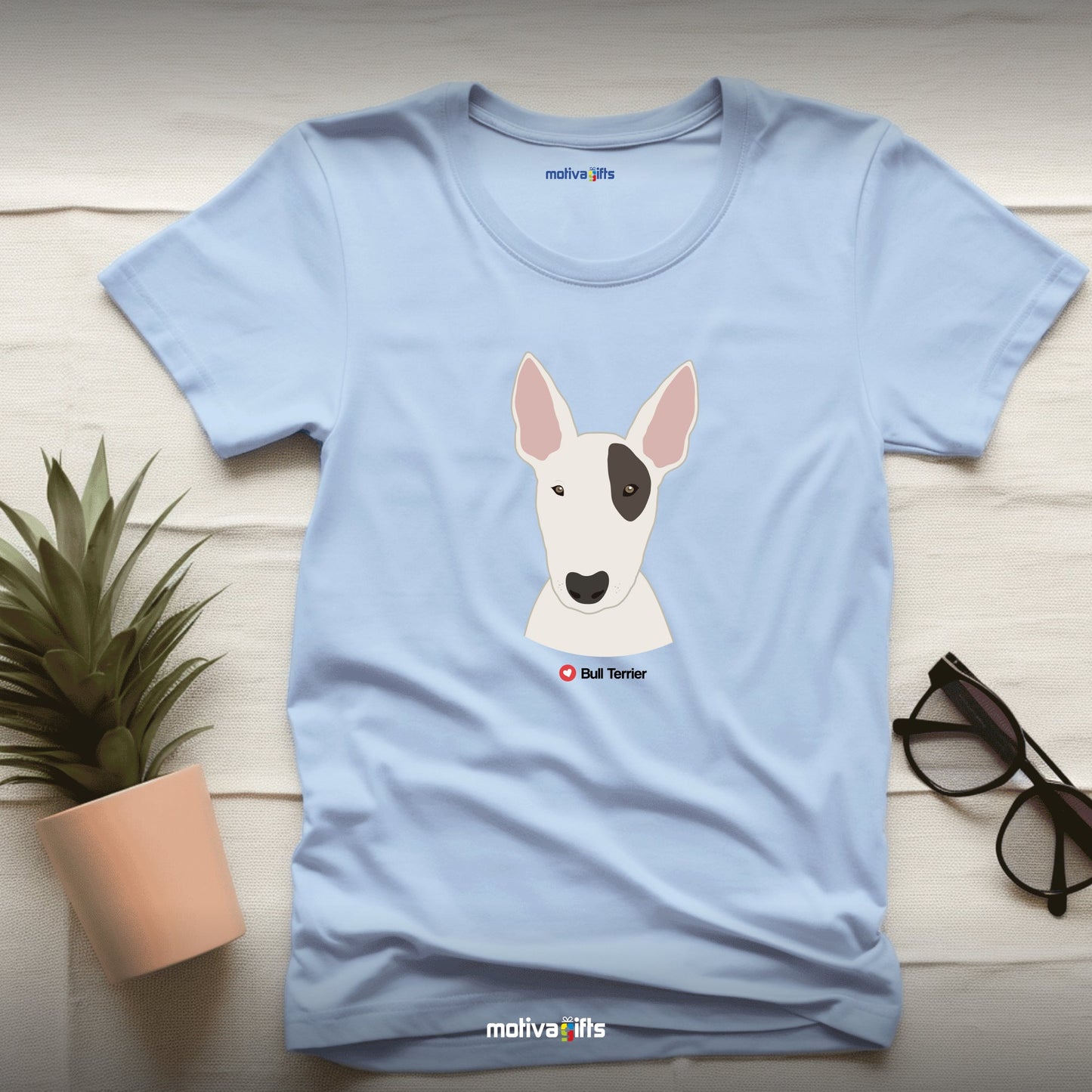 Bull Terrier Tshirt Love Dogs T - Shirt - #product_colour# #product_position# Motiva Gifts