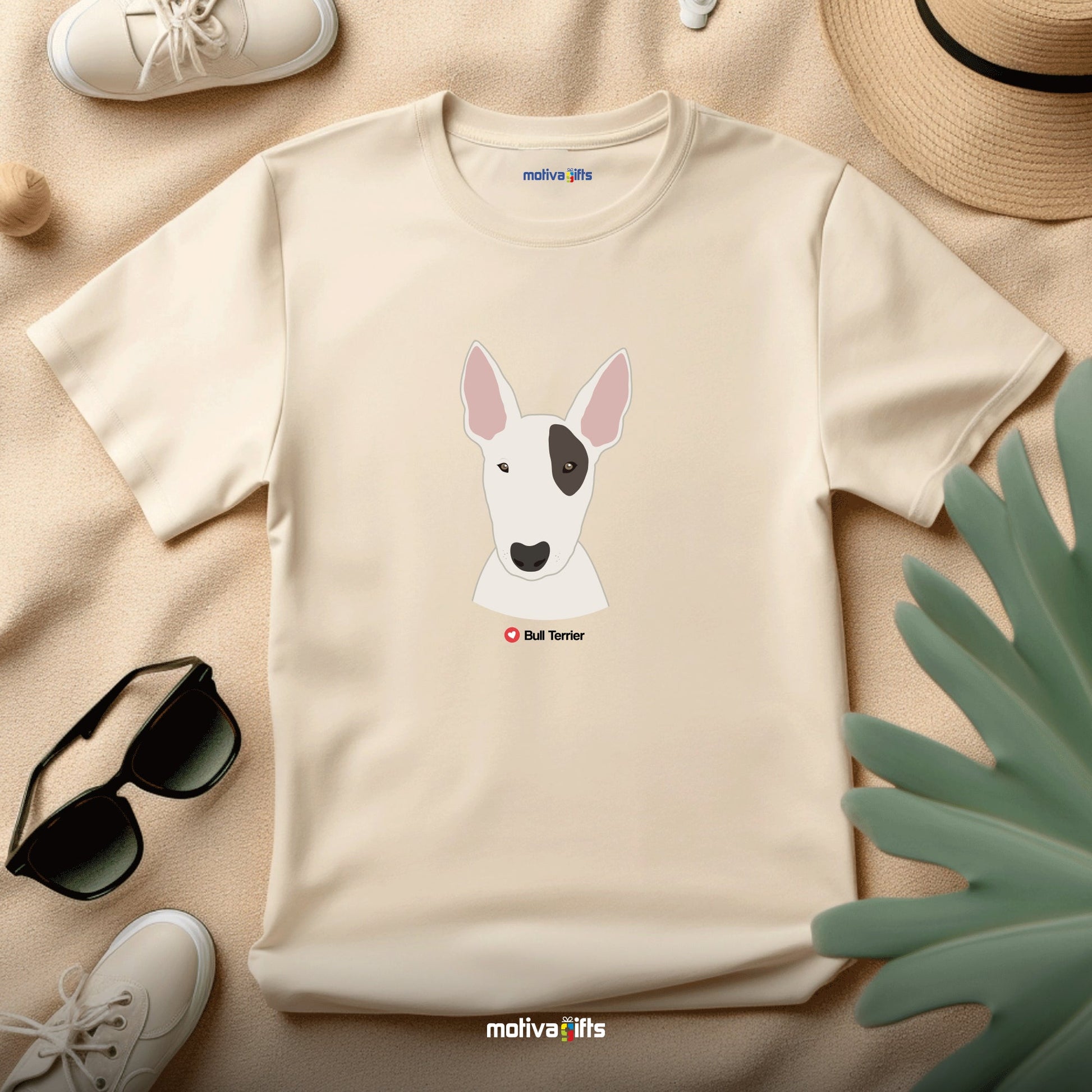 Bull Terrier Tshirt Love Dogs T - Shirt - #product_colour# #product_position# Motiva Gifts