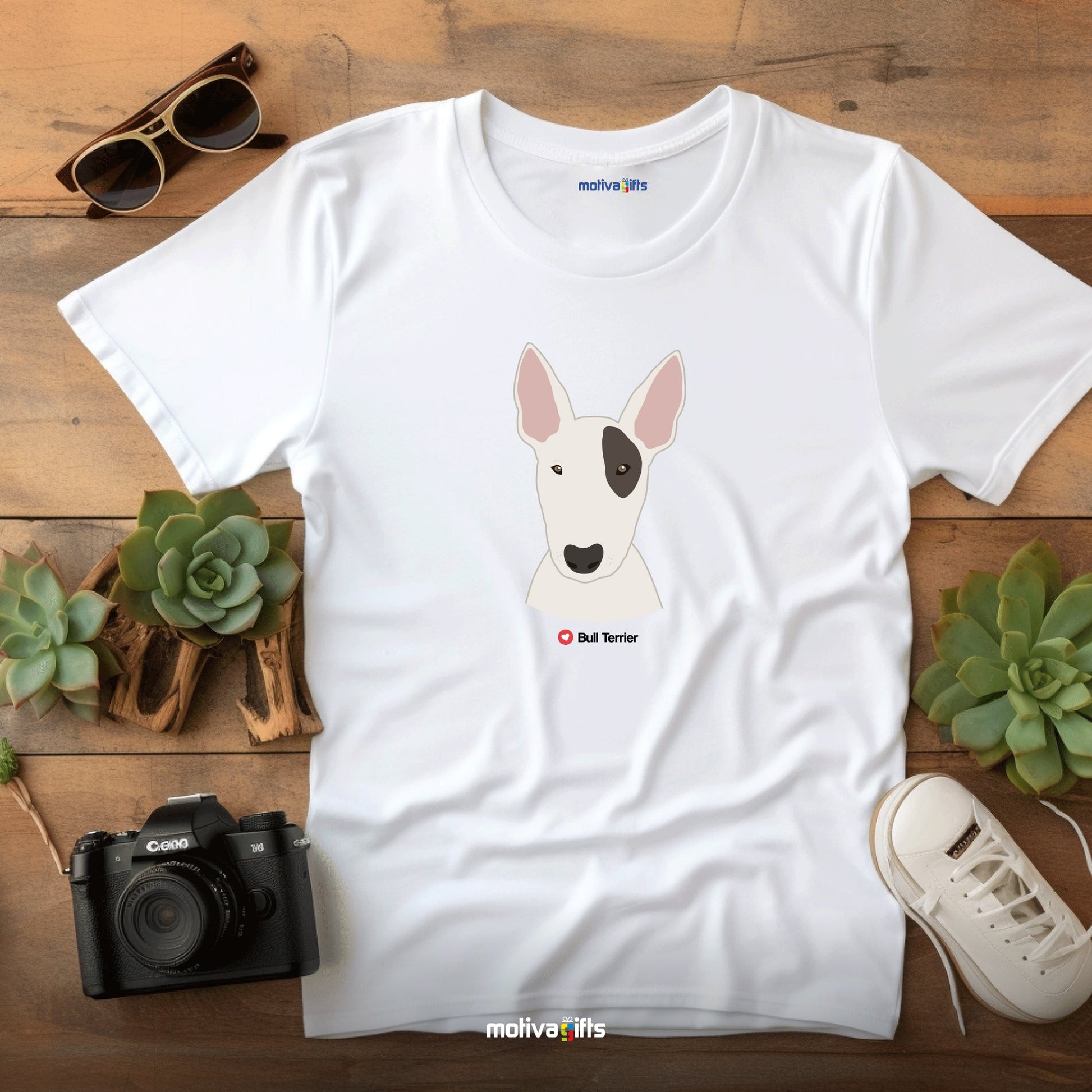 Bull Terrier Tshirt Love Dogs T - Shirt - #product_colour# #product_position# Motiva Gifts