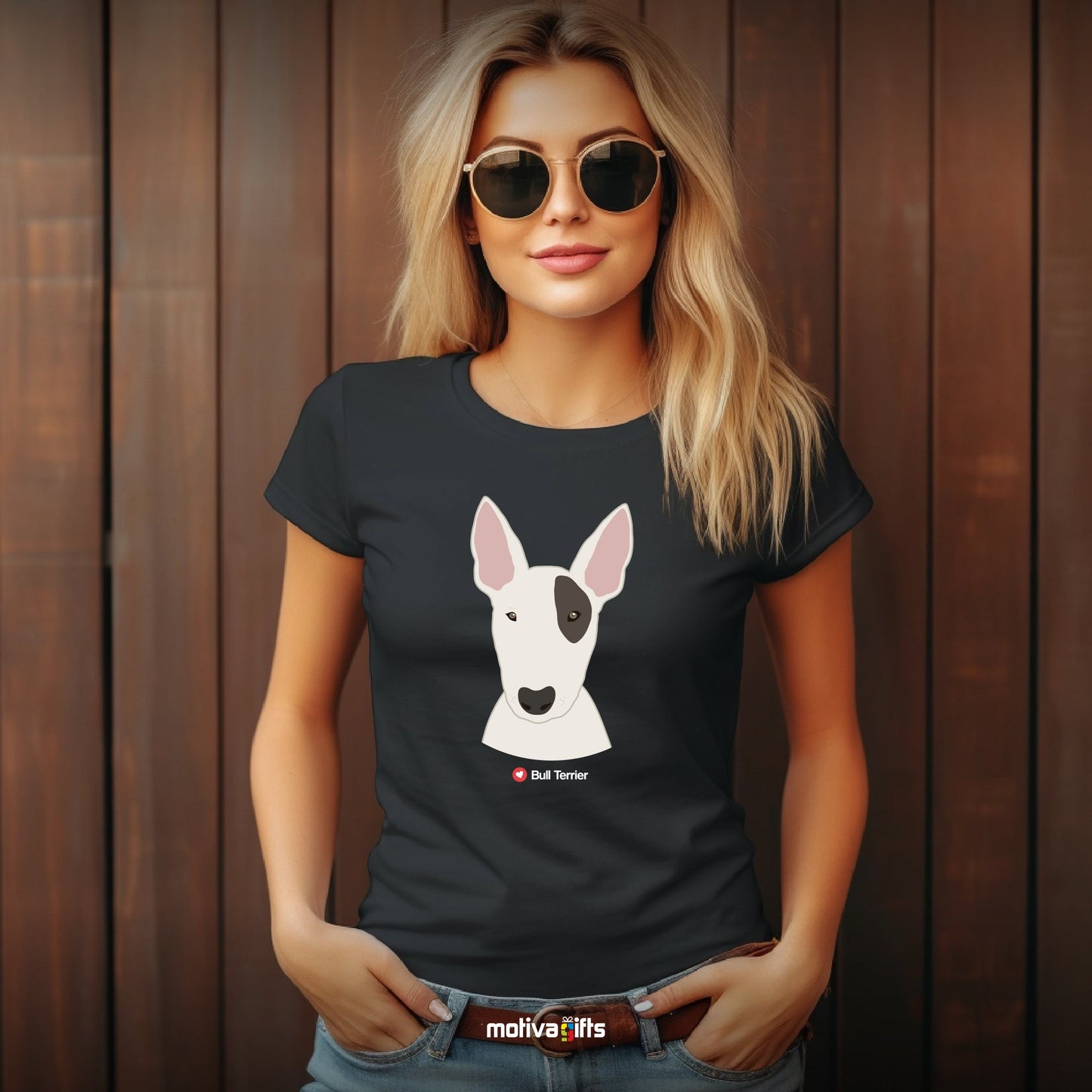 Bull Terrier Tshirt Love Dogs T - Shirt - #product_colour# #product_position# Motiva Gifts