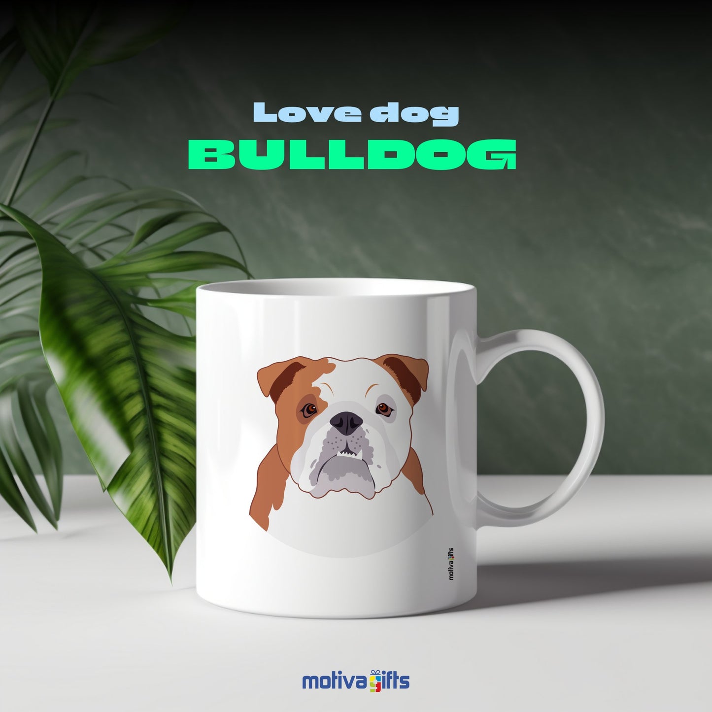 Bulldog Coffee Mug Mug - #product_colour# #product_position# Motiva Gifts