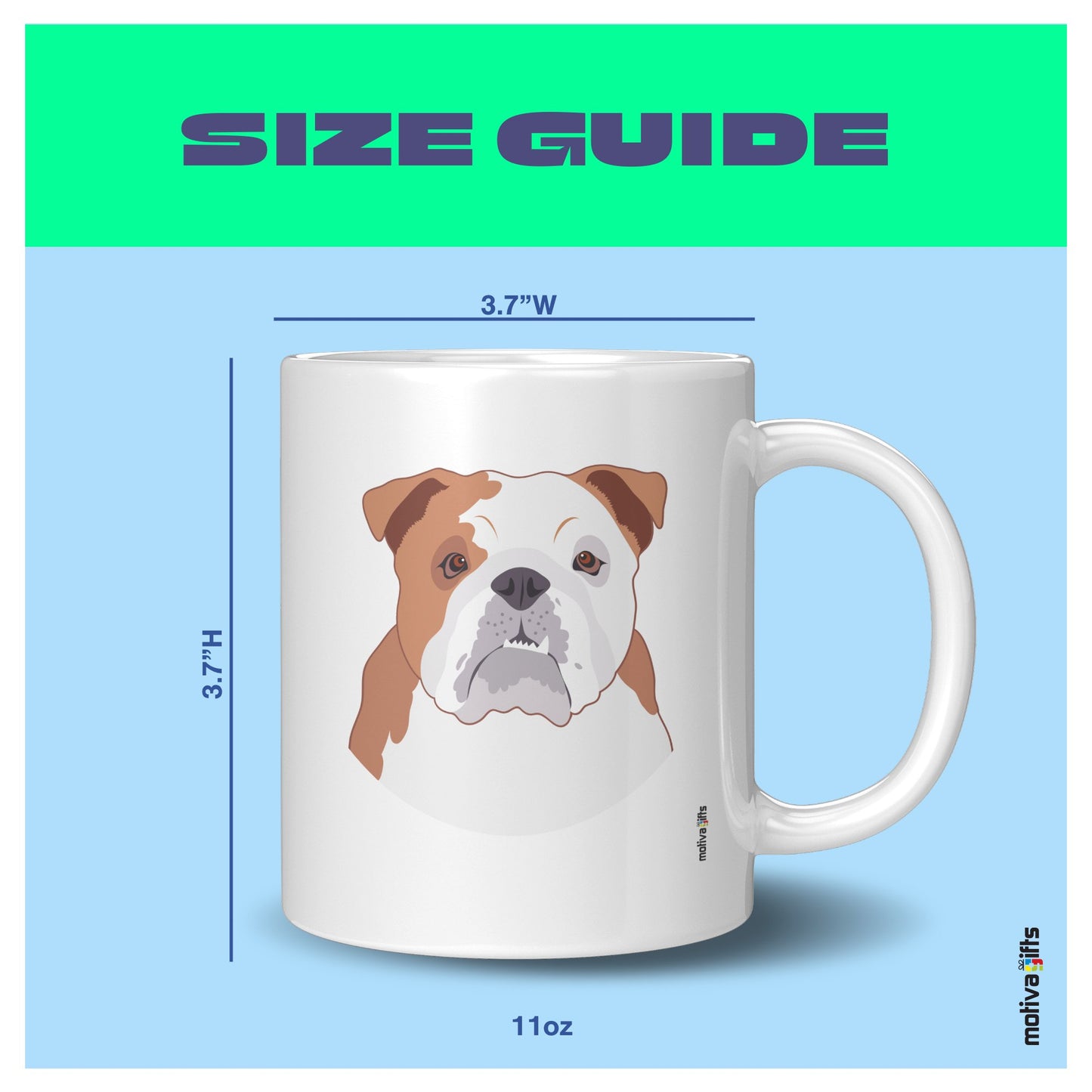 Bulldog Coffee Mug Mug - #product_colour# #product_position# Motiva Gifts