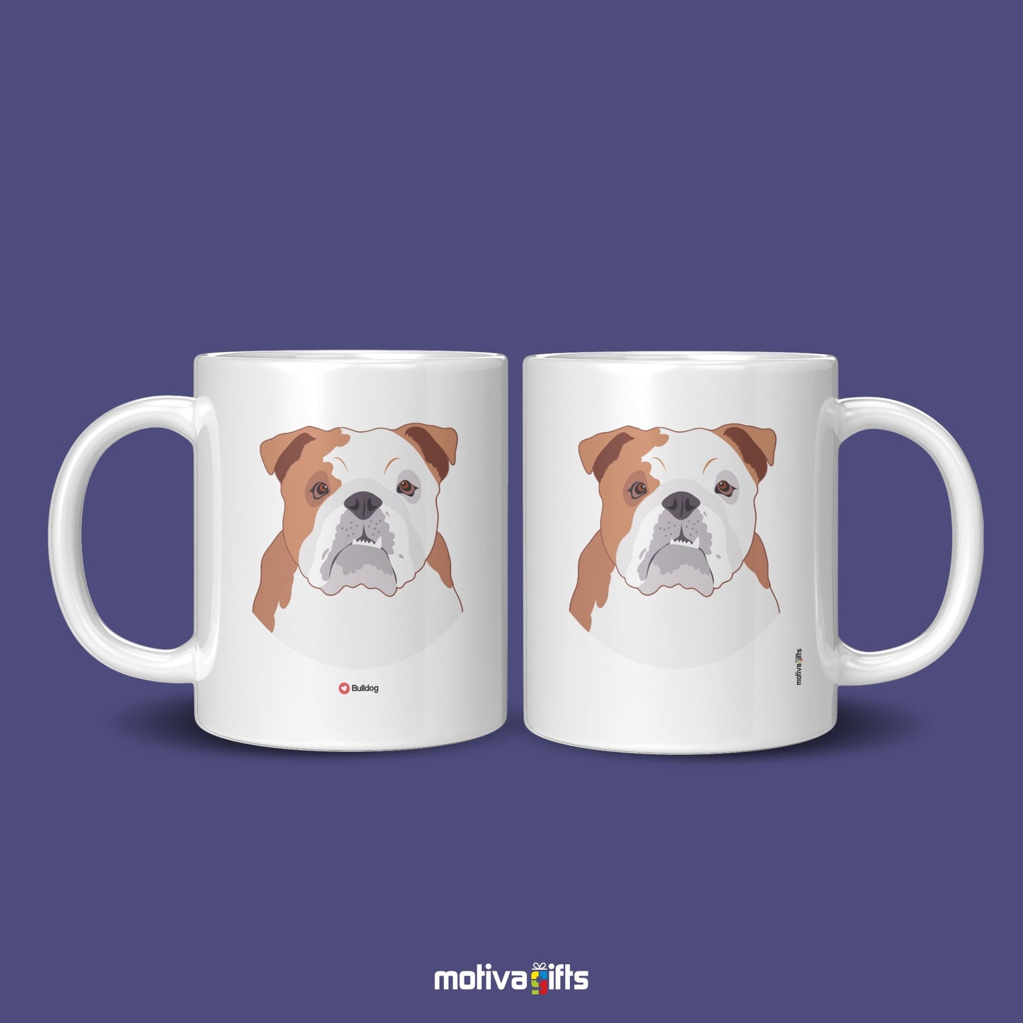 Bulldog Coffee Mug Mug - #product_colour# #product_position# Motiva Gifts