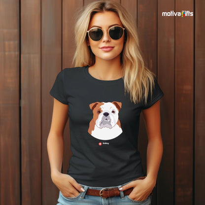 Bulldog Tshirt Love Dogs T - Shirt - #product_colour# #product_position# Motiva Gifts