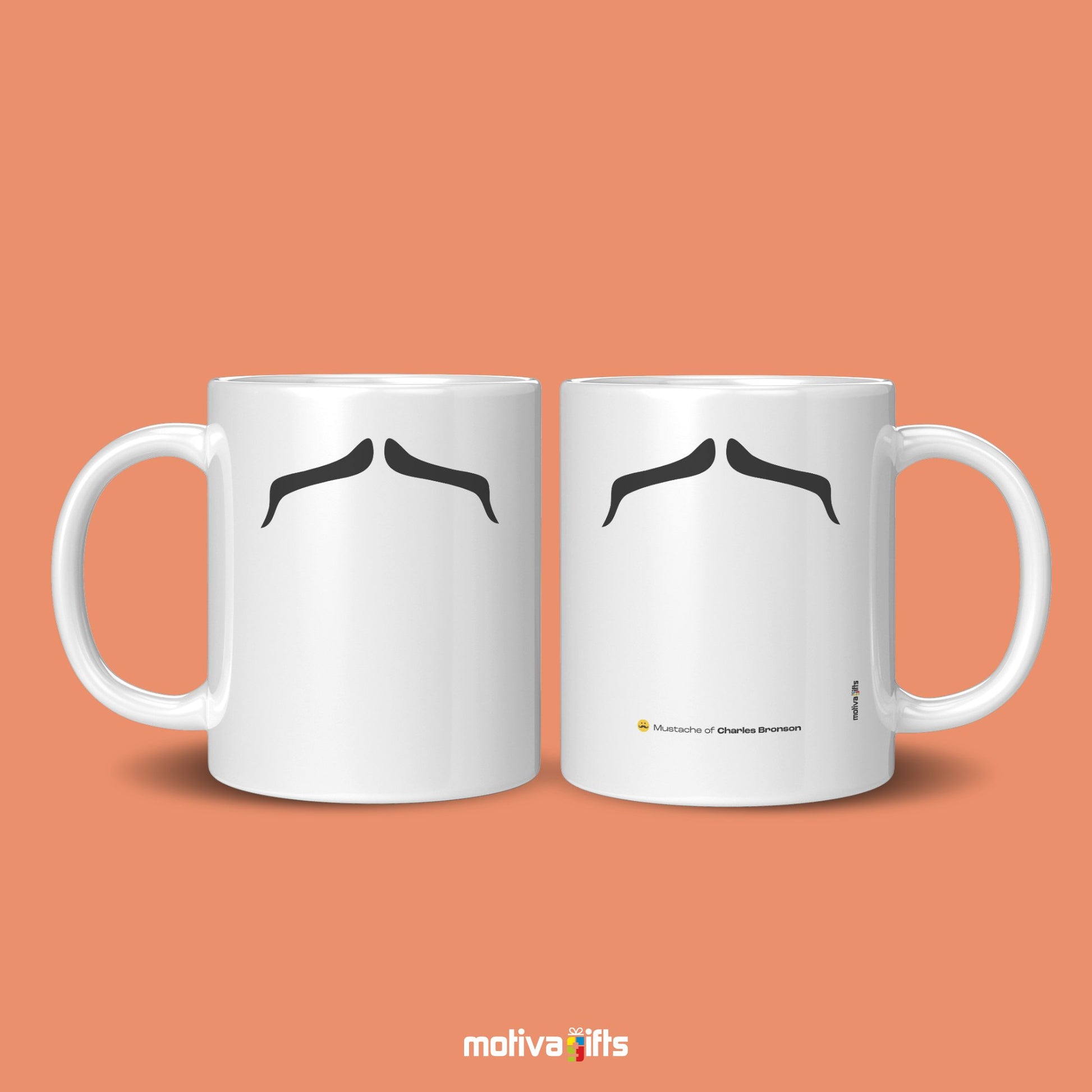 Charles Bronson Mustache Coffee Mug Mug - #product_colour# #product_position# Motiva Gifts