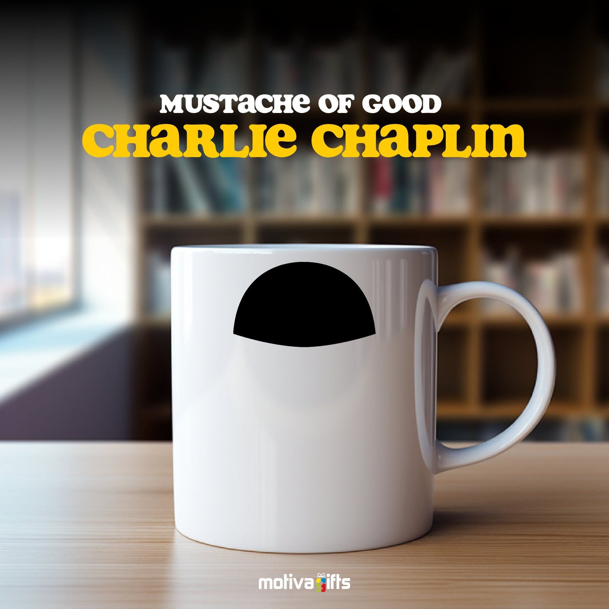 Charlie Chaplin Mustache Coffee Mug Mug - #product_colour# #product_position# Motiva Gifts