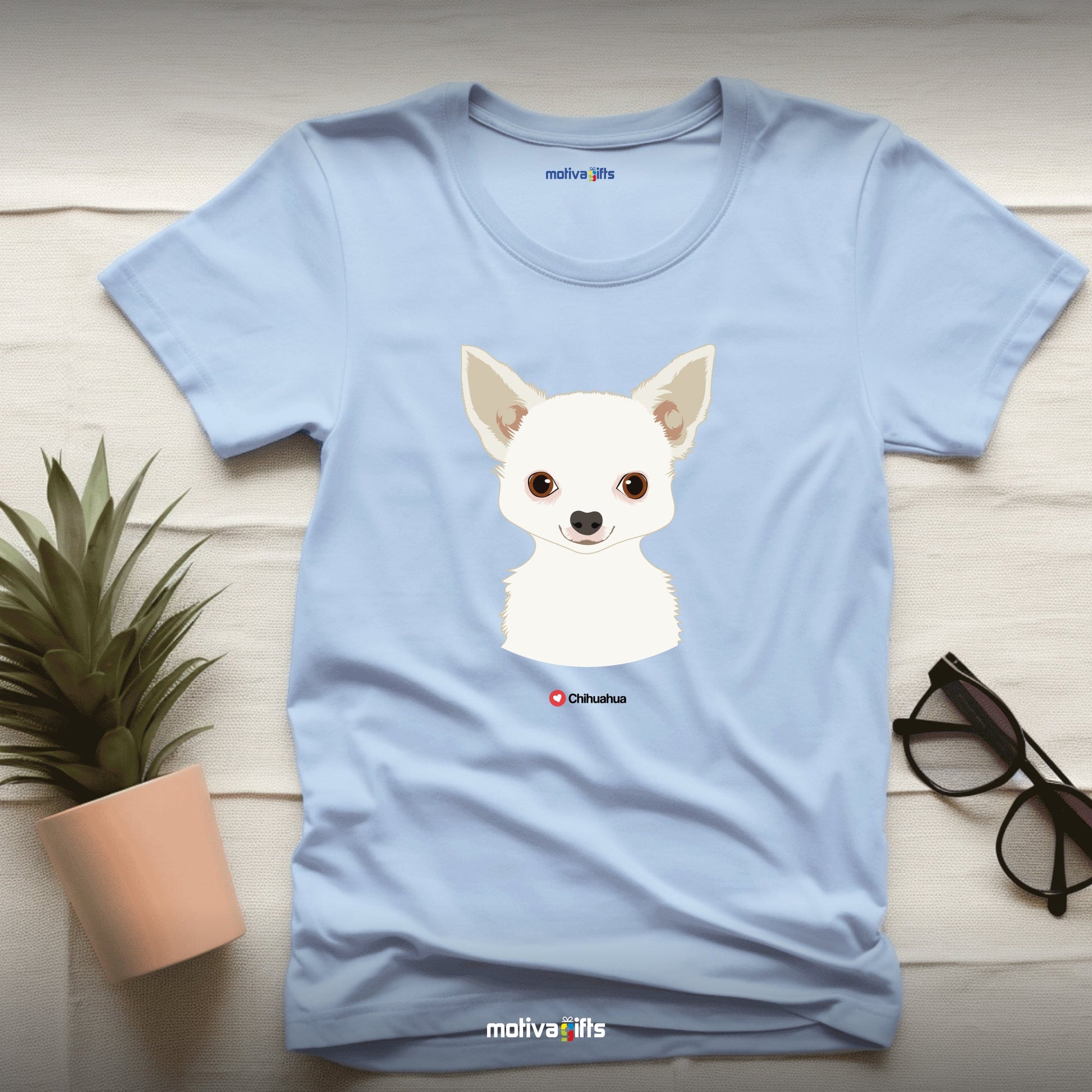 Chihuahua Tshirt Love Dogs T - Shirt - #product_colour# #product_position# Motiva Gifts