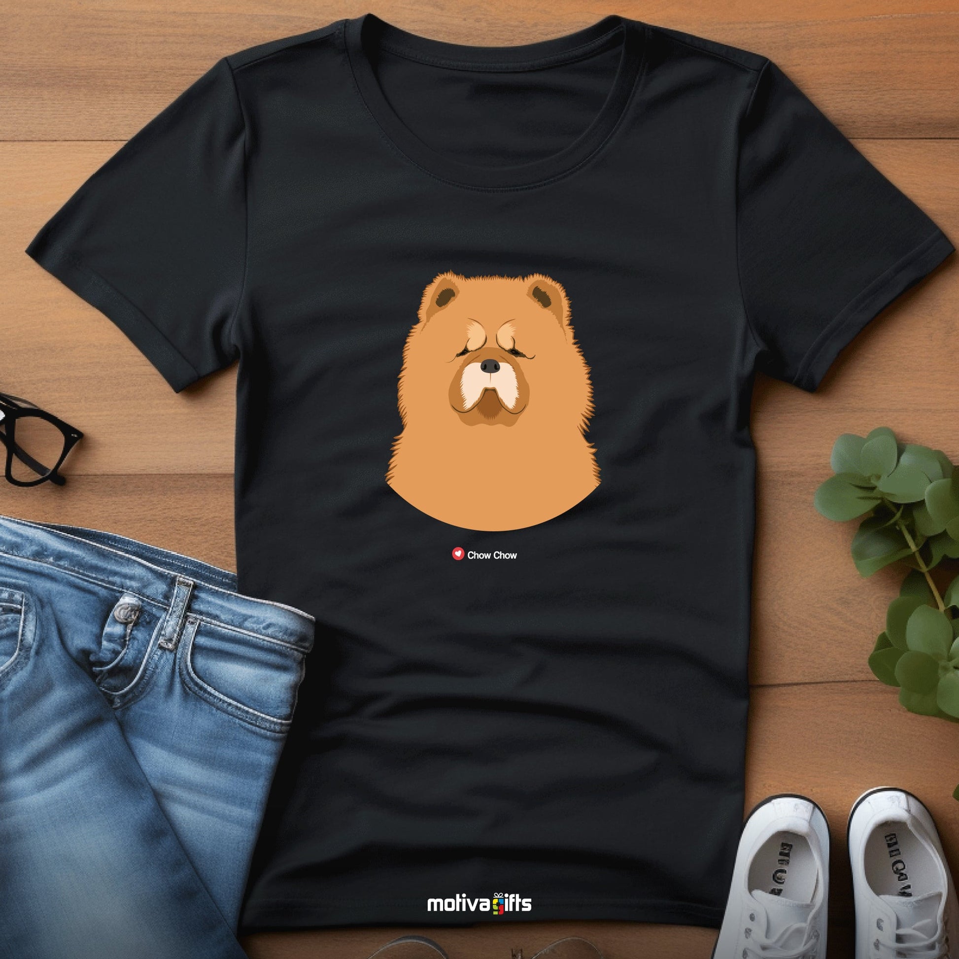 Chow Chow Tshirt Love Dogs T - Shirt - #product_colour# #product_position# Motiva Gifts