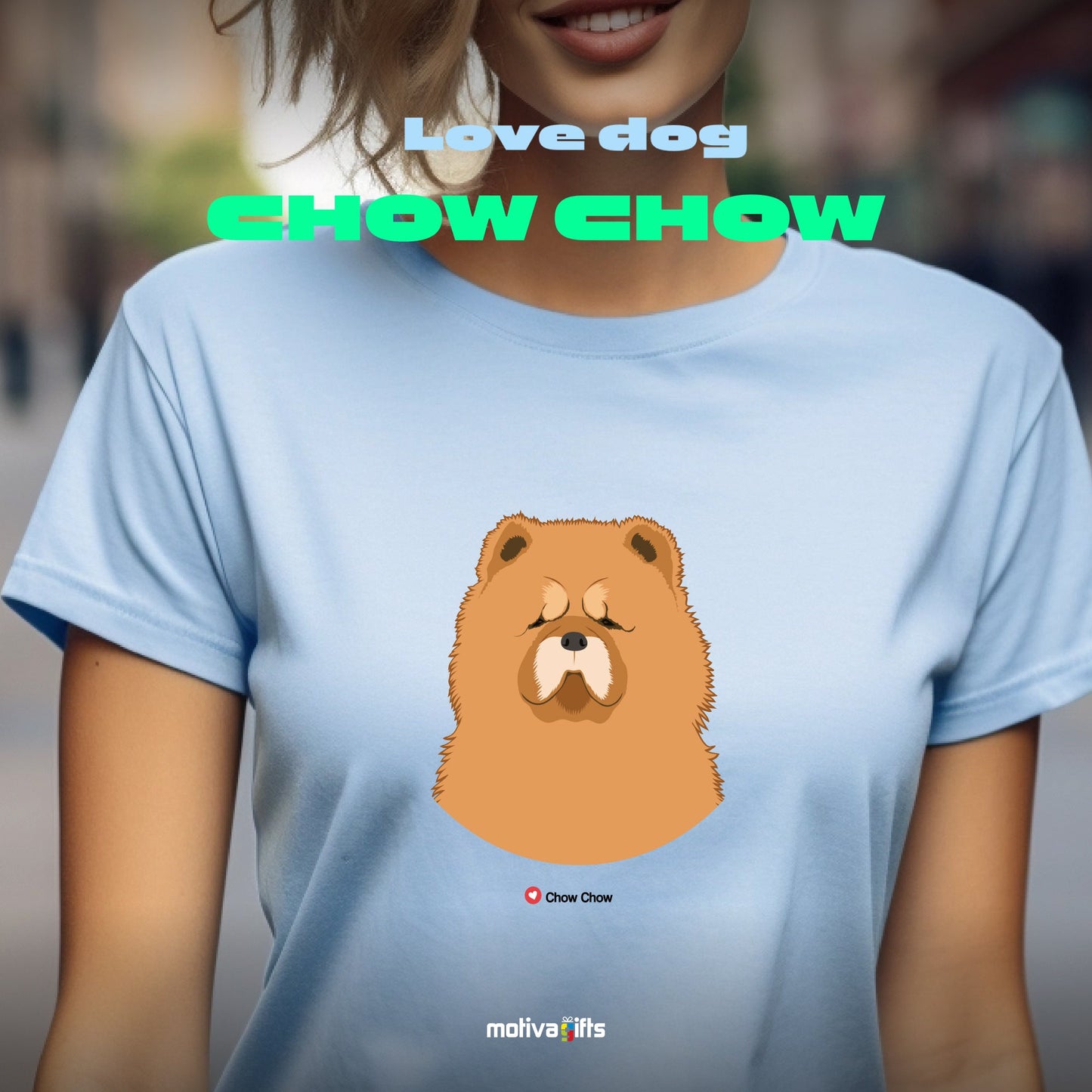 Chow Chow Tshirt Love Dogs T - Shirt - #product_colour# #product_position# Motiva Gifts