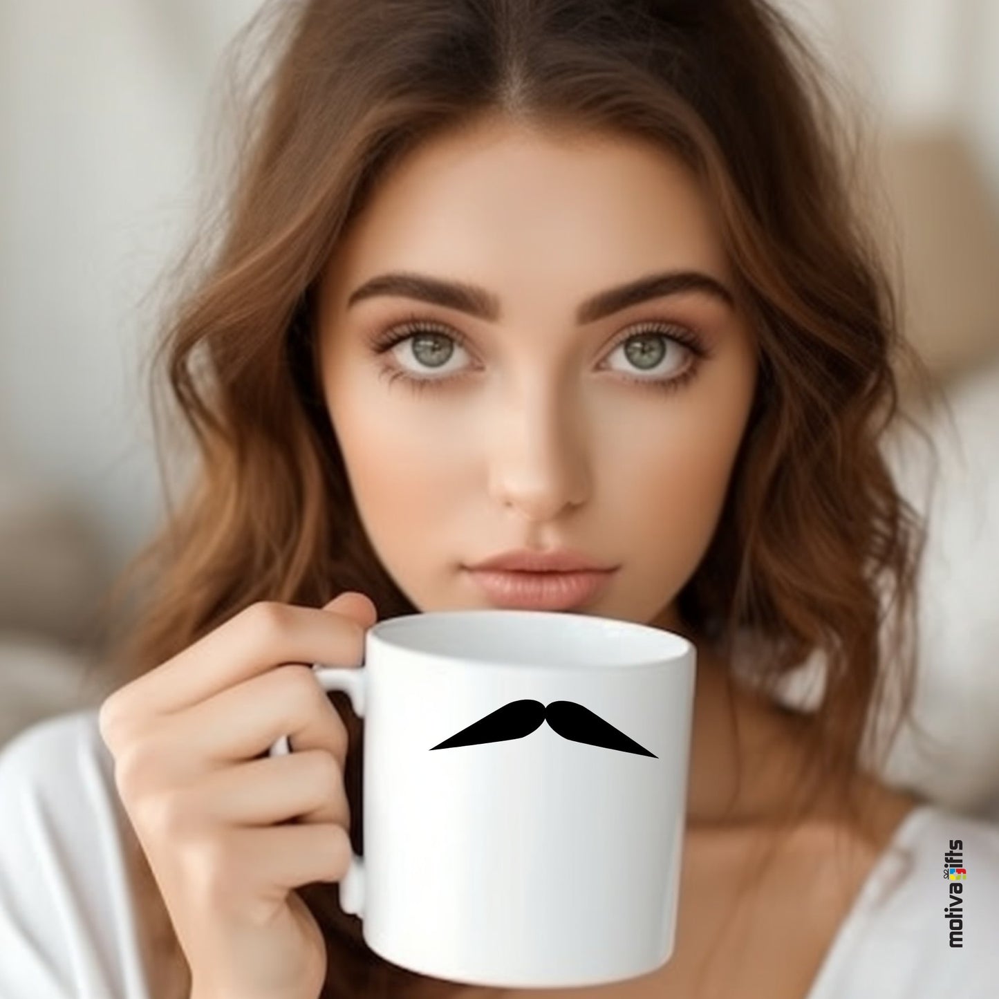 Clark Gable Mustache Coffee Mug Mug - #product_colour# #product_position# Motiva Gifts